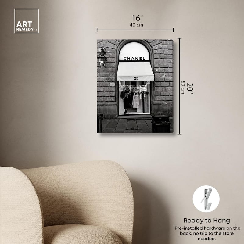 Fashion House Window Canvas by Art Remedy, Gallery Wrapped