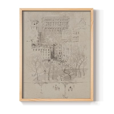Vintage Sketch LXXXVIII -Framed Print