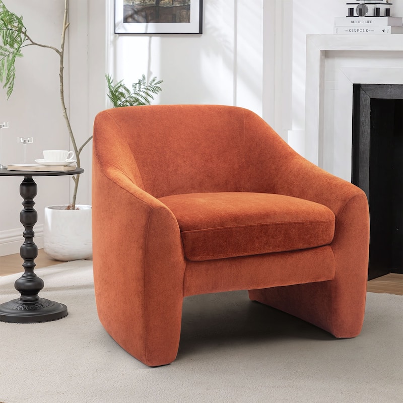 Nordic-style Upholstered Barrel Chair