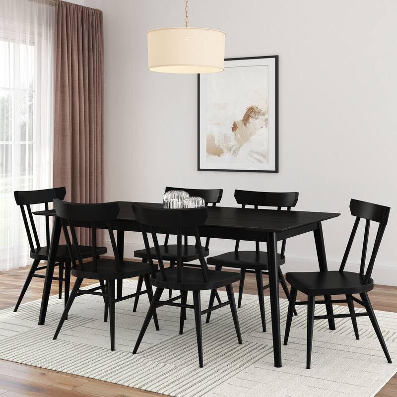 Mid-Century Modern 48" Rectangular Dining Table for 6