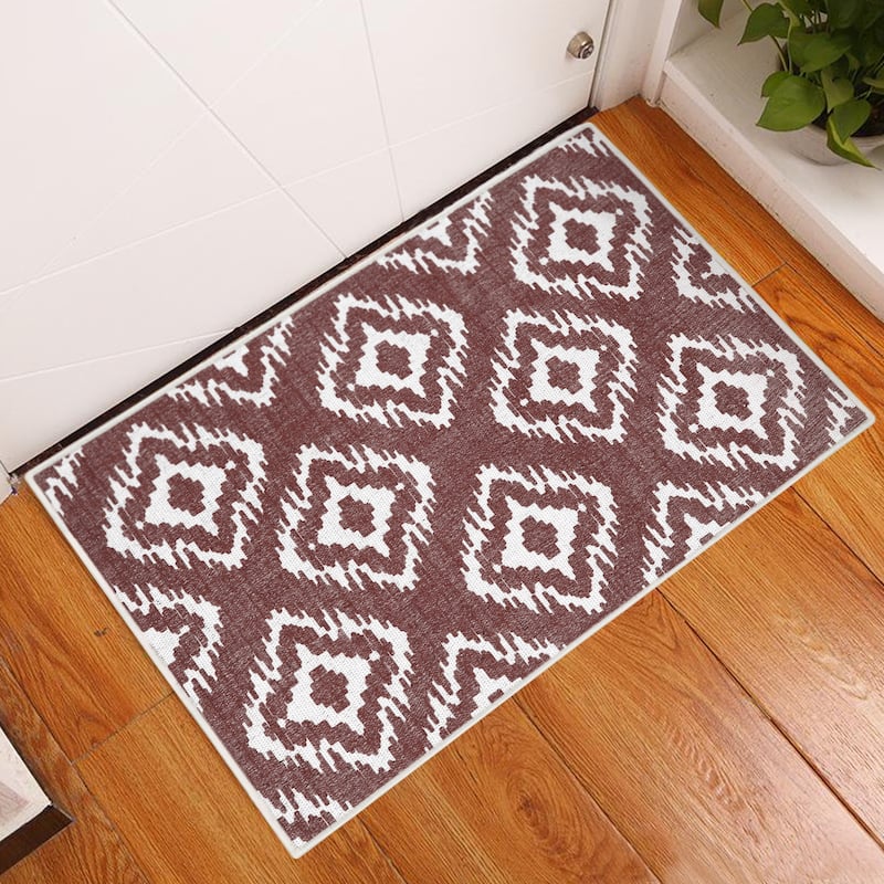 Sussexhome Heavy Duty Ultra Thin Non Slip Washable Cotton Indoor Rug - 2' x 3' - Maroon