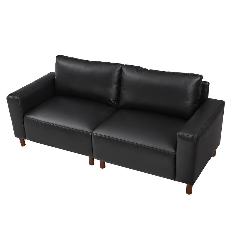 78.5" Loveseat Sofa with Breathable Faux Leather Upholstery for Living Room & Apartment