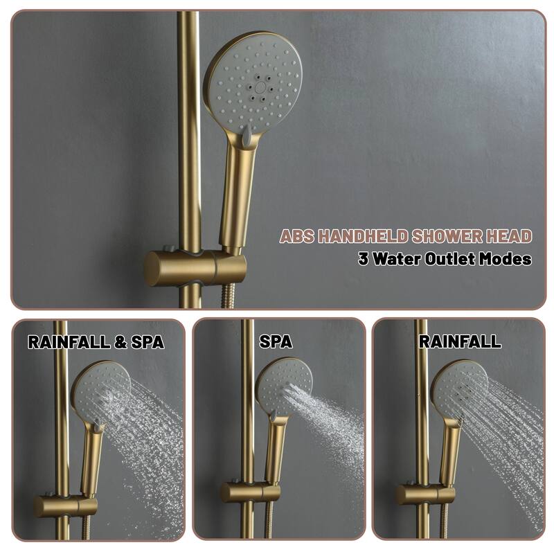 Dual Function Wall Mount Integrated Shower System with Control Valve Shower