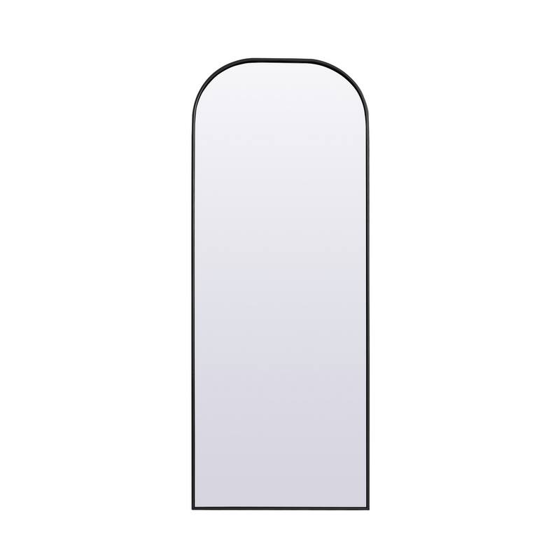 Indigo Home Metal Frame Arch Full Length Mirror 28x74 Inch - Black