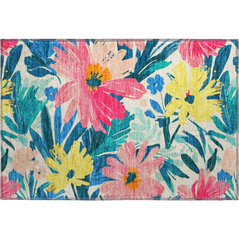 Premium Washable Super Soft Casual Floral Mayfield Rug