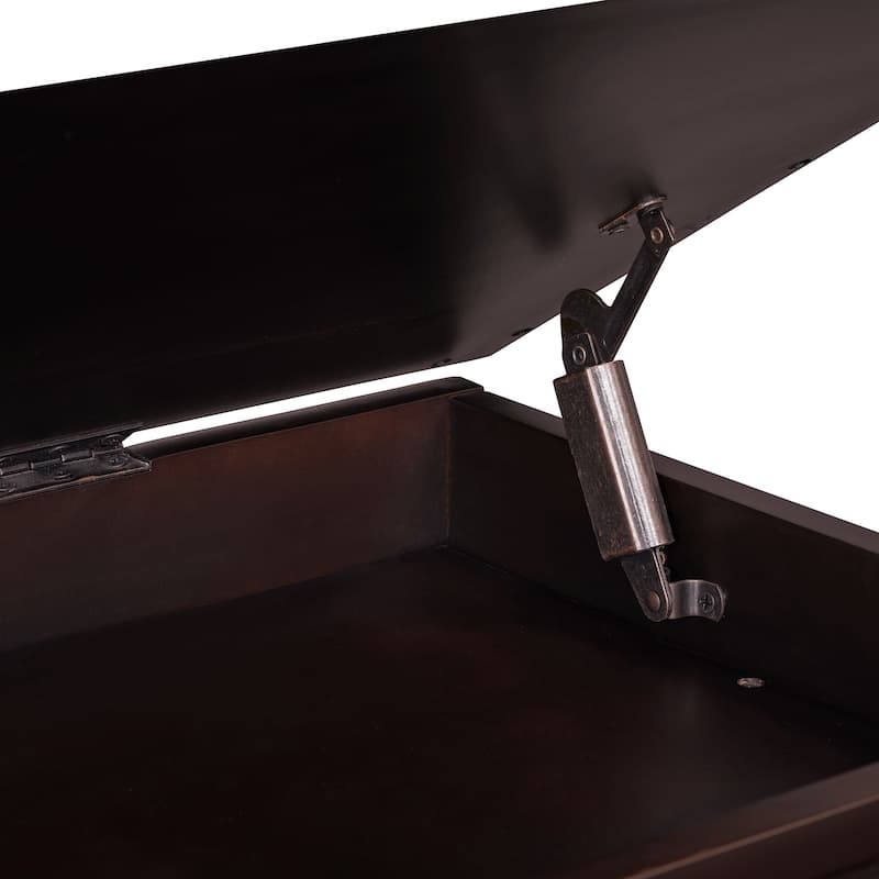 Classic Storage Bench with Cushioned Seat and Three Drawers for Entryway and Living Room