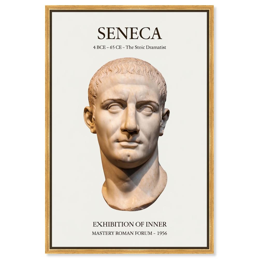 Bust of Seneca Canvas by Art Remedy