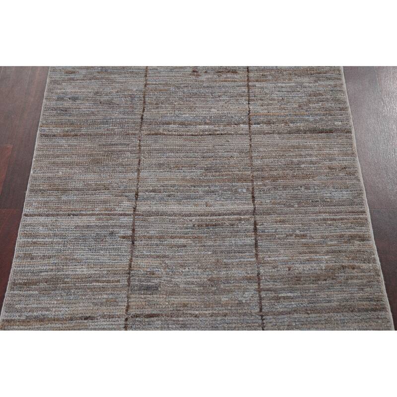 Geometric Checkered Gabbeh Kashkoli Area Rug Hand-knotted Wool Carpet - 2'11" x 4'6"