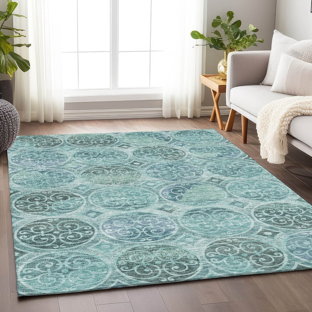 Premium Washable Super Soft Traditional Scroll Mayfield Rug
