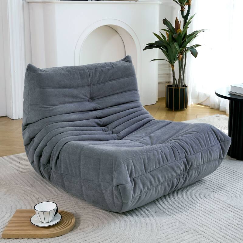 Caterpillar-Like Bean Bag Lounger Sofa Chair,Three-Proof Fabric,Memory Foam,Ergonomic Design