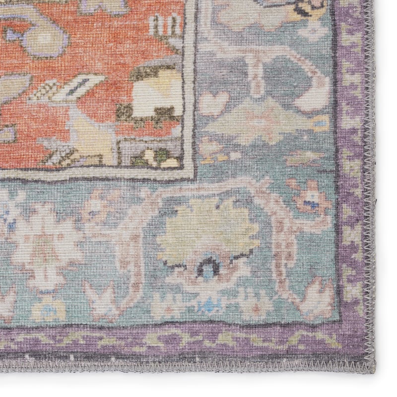 Zenora Machine Washable Medallion Area Rug