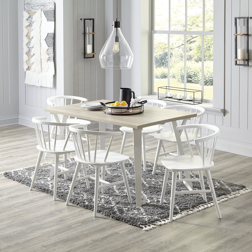 Signature Design by Ashley Grannen White/Natural 7-Piece Dining Package