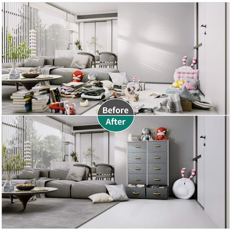 Moasis 10-drawer Bedroom Dresser Storage Tower