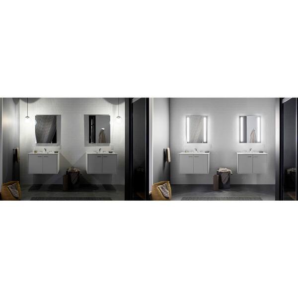 Shop Kohler K 99009 Tl Verdera 30 X 34 Lighted Mirrored Medicine Cabinet With Plain Mirror And Led Lighting Two Doors Two Overstock 25647893
