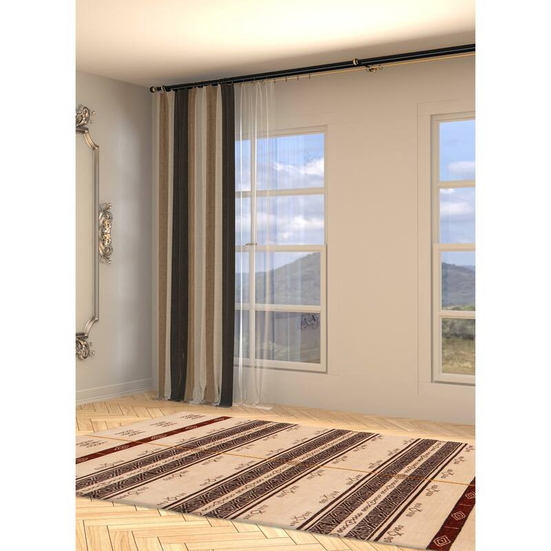 ECARPETGALLERY Hand Loomed Kashkuli Gabbeh Beige Wool Rug - 5'0 x 8'0