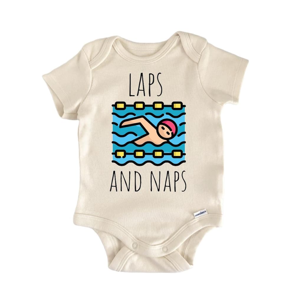 Swimming Swimmer Laps - Baby Bodysuit