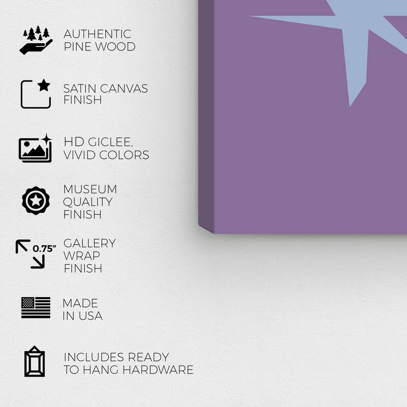 Wynwood Studio Canvas Typography and Quotes February Simple Nature Purple Modern & Contemporary Wall Art Canvas Print