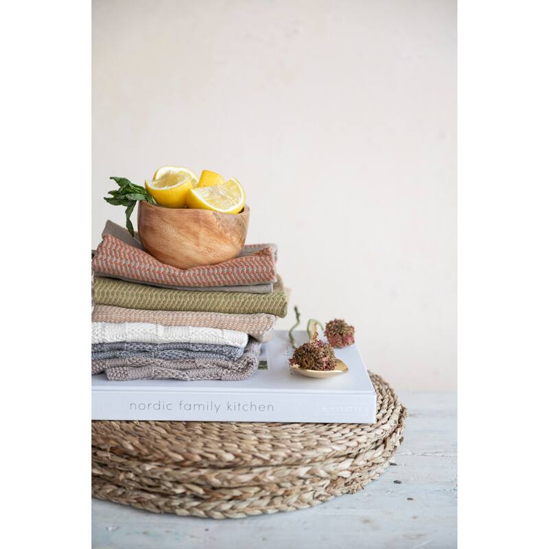 Cotton Blend Dish Towels - 10.5"L x 10.5"W x 0.3"H - 10.5"L x 10.5"W x 0.3"H