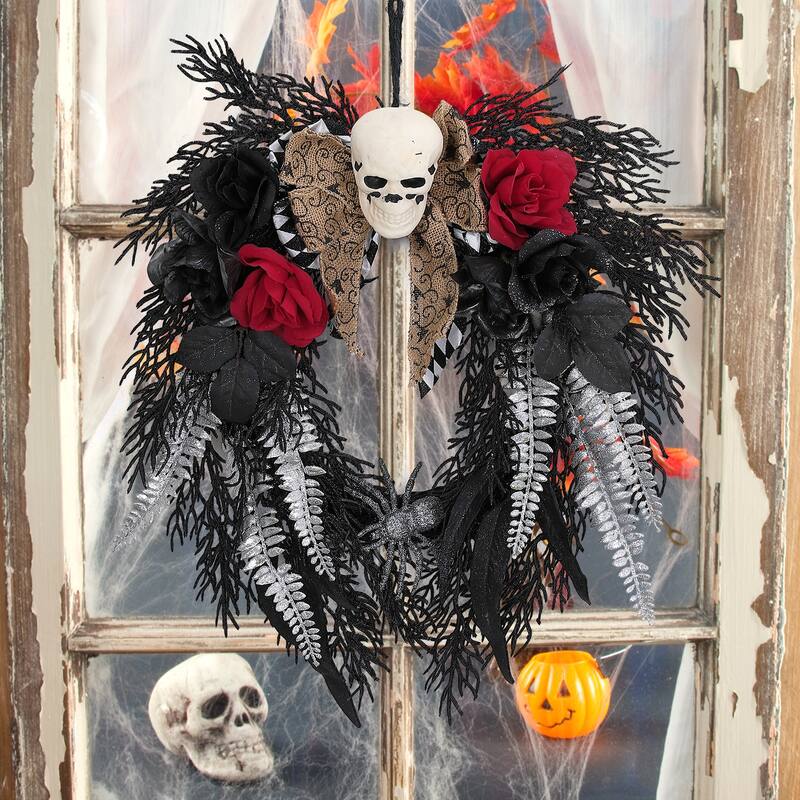 Halloween Wreath for Front Door Decor - N/A