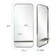 preview thumbnail 6 of 5, Allan Andrews Rectangular Stainless Steel Framed Wall Mirror with Built In Shelf - 44"H x 20"W