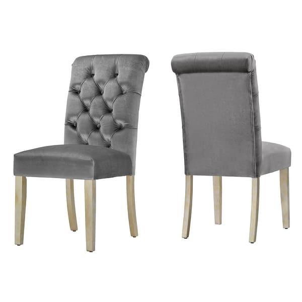 Benchwright Velvet Tufted Rolled Back Parsons Chairs Set Of 2 By Inspire Q Bold On Sale Overstock 15372156
