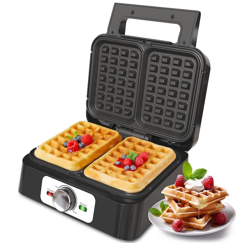 2-Slice Waffle Maker with Adjustable Temperature Control