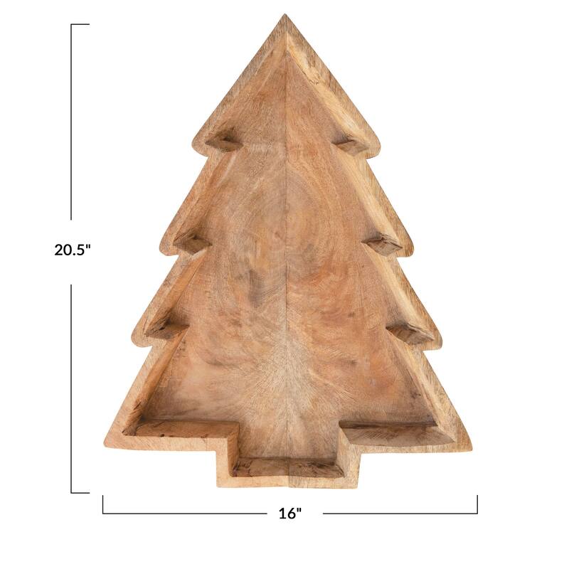 Mango Wood Tree Shaped Tray