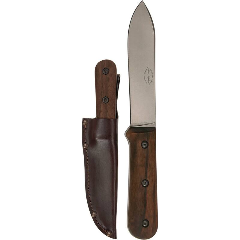 KA-BAR 5.125" Straight Edge Fixed Blade Kephart Knife w/ Sheath, Brown
