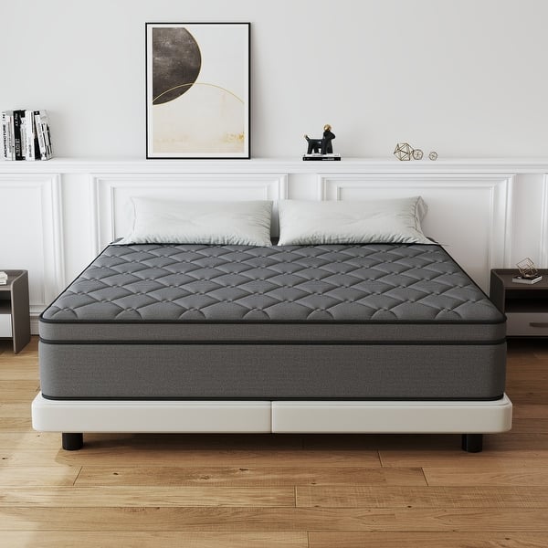 slide 1 of 1, 12 Inch Hybrid Mattresses Medium Firm with Gel Memory Foam Full