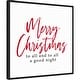 preview thumbnail 2 of 7, Merry Christmas to All Script by Amanti Art Portfolio Framed Canvas Wall Art