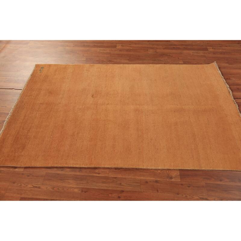 Gabbeh Modern Rug Hand-Knotted Contemporary Wool Carpet - 3'10" x 5'11"