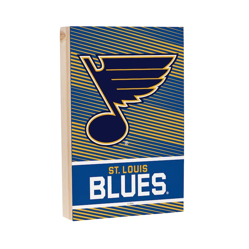 St Louis Blues Wooden Tabletop Mantel Shelf Sign - 8" x 12"
