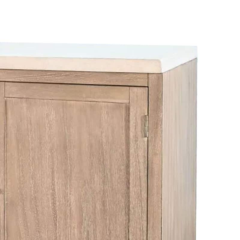 Dilly Sideboard Buffet Cabinet, 60 Inch, 4 Drawers 2 Doors, Gray Top