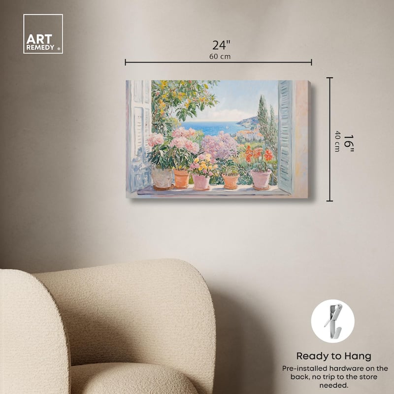 Mediterranean Blooms Canvas by Art Remedy, Gallery Wrapped