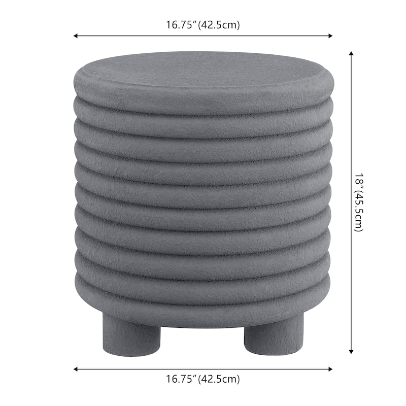 Hollie 18" Minimalist Modern 3-Legged Drum Accent Table, by JONATHAN Y