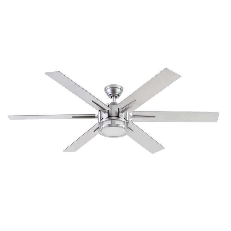 56" Honeywell Kaliza Pewter Indoor Modern LED Ceiling Fan with Light and Remote Control