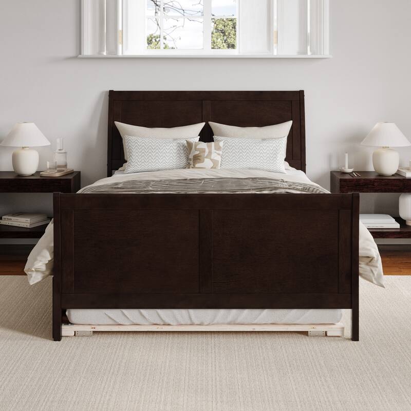 Portland Full Size Platform Bed with Matching Footboard & Trundle