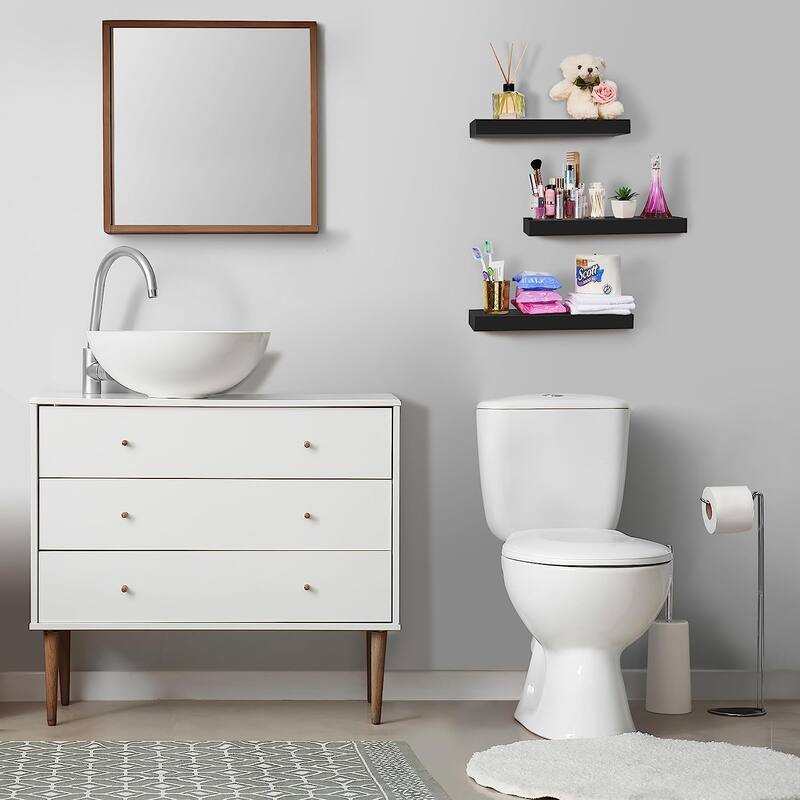 Sorbus Rustic Floating Shelf (Set of 2)