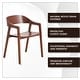 preview thumbnail 8 of 53, Rivo Mid-Century Modern Solid Oak Wood Accent Dining Chair with Open Back for Dining Room, Living Room and Kitchen