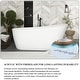 preview thumbnail 8 of 11, Acrylic Freestanding Flatbottom Soaking Bathtub in White
