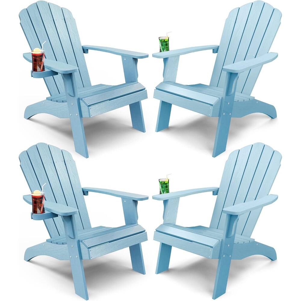 WINSOON HIPS Oversized Adirondack Chair with Cup-Holder