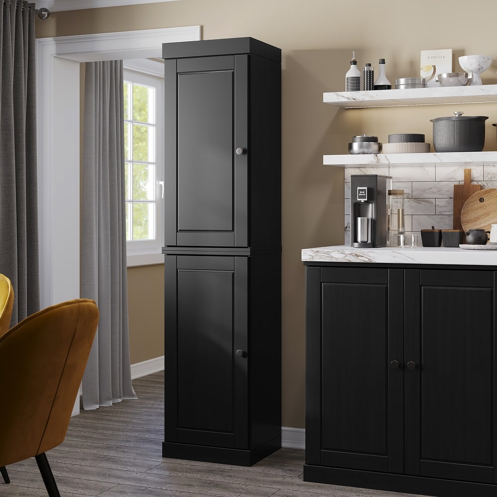 Palace Imports 100% Solid Wood Pantry Cabinet, Adjustable Shelves, 16.5" Wide, 71.5" Tall