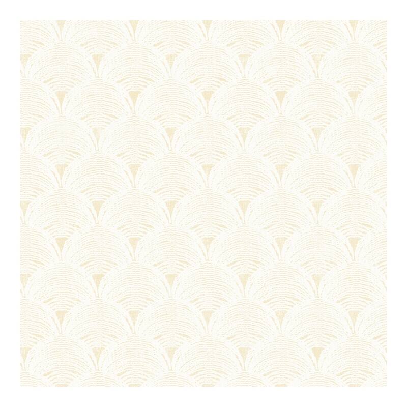 Chesapeake Santiago Yellow Scalloped Wallpaper - 20.5 x 396 x 0.025
