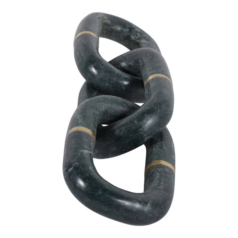 Modern Marble Chain Link Decorative Object