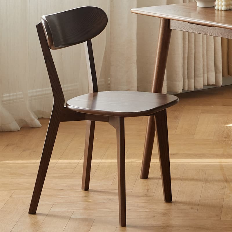 Wood Dining Chairs, Solid Oak Wood Chairs w/ Backrest & Seat