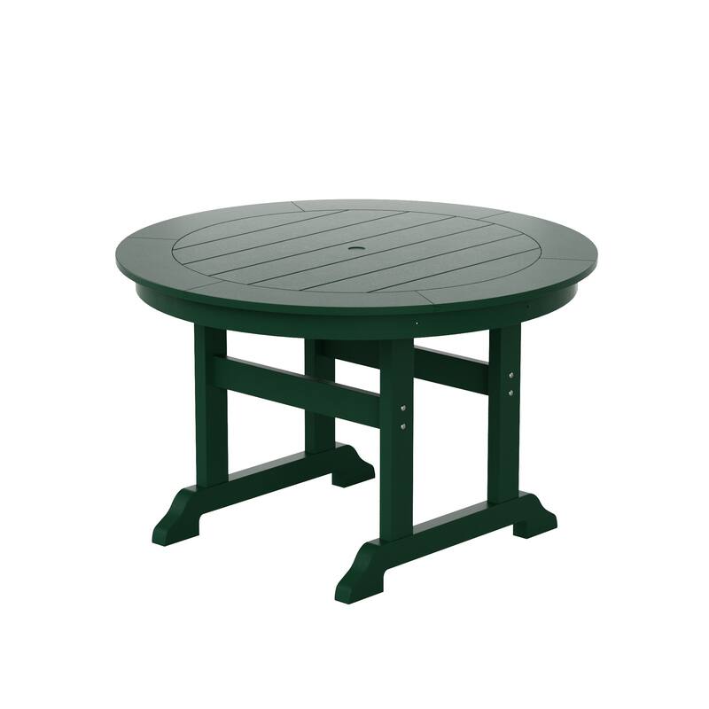 Laguna Hdpe All Weather Outdoor Patio Dining Set with Round Table, Armless Chairs (5-Piece Set)