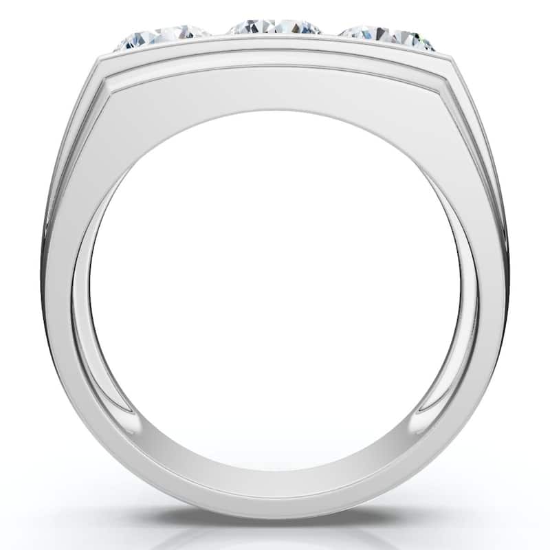 Men's 2Ct Diamond Accented Wedding Anniversary Ring Gold Lab Grown FG/VS