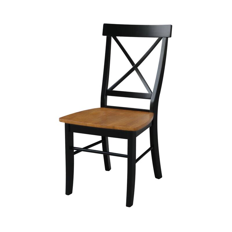 Set of Two X-Back Dining Chairs