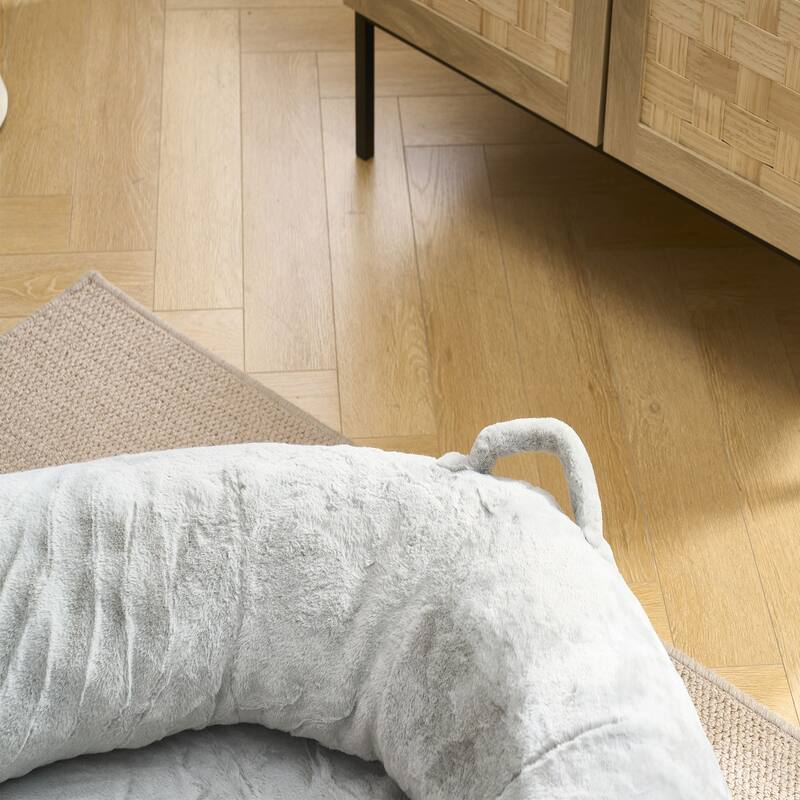 Human Dog Bed for Adult, Giant Extra Large Memory Foam Human Size Pet Bed for People, Fluffy Plush Dog Bed for Human