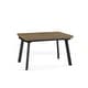 preview thumbnail 1 of 14, Amisco Lizzy Extendable Dining Table - 36" x 48" + 12" (2) 36" x 48" + 12" (2) - Brown TFL / Black Metal